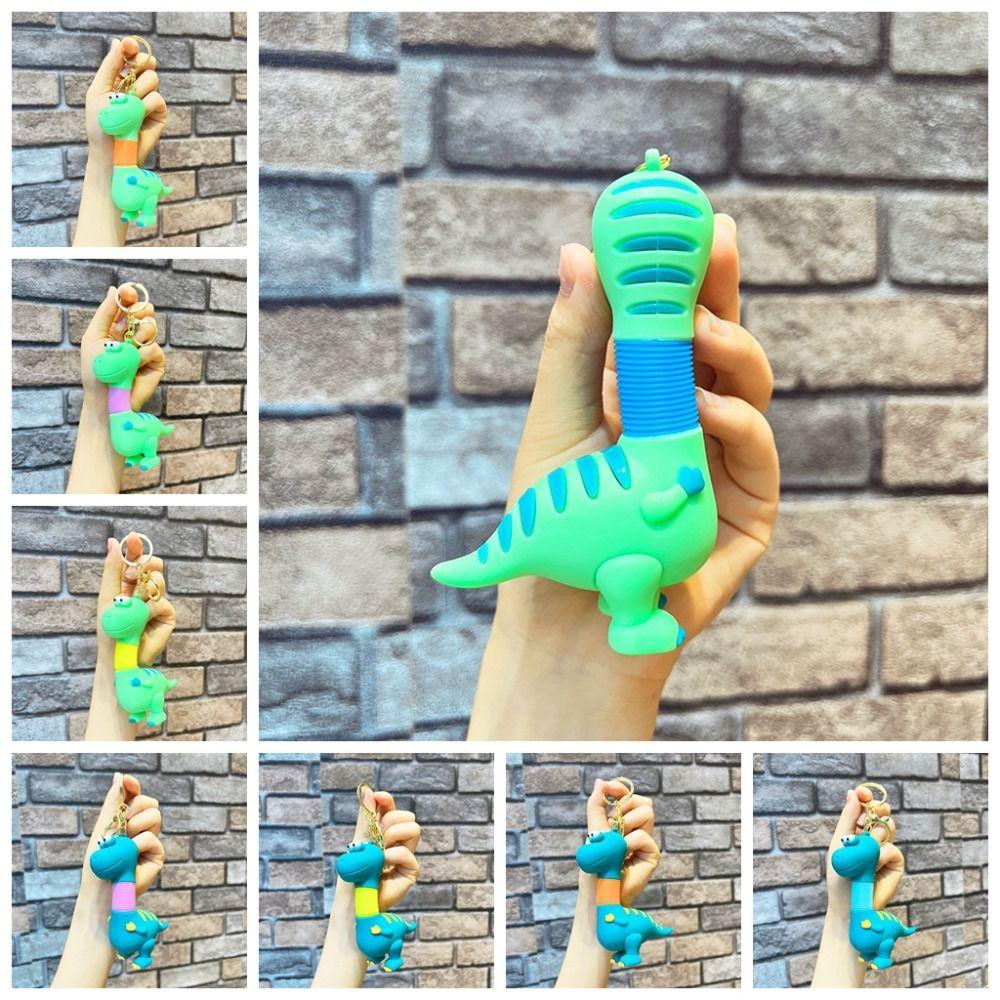 Силиконовый выдвижной шнурок на шею брелок динозавр выдвижной брелок динозавр детские подарки