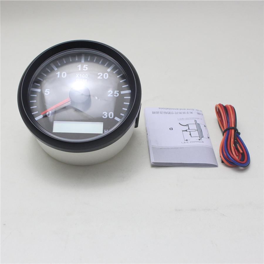 85mm LCD Digital Tachometer 3000RPM With Hourmeter Truck Car Boat Diesel Engine Tacho Meter RPM Gauge REV Counter