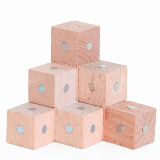 Монтессори 2*2*2 см квадратный куб Радужные магнитные блоки строительные сборочные блоки развивающие деревянные игрушки для детей