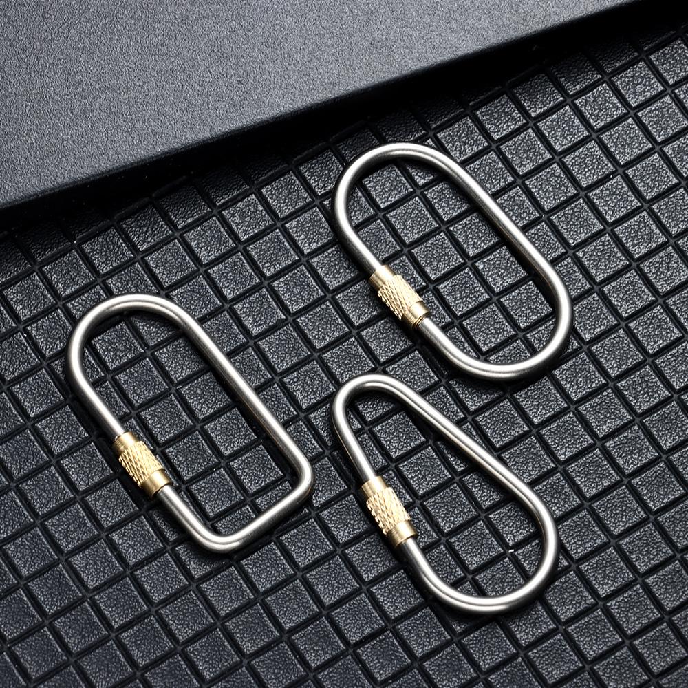 Buckle Backpack Buckle Outdoor Camping Carabiner TC4 Titanium Keychain Lightweight Hanging Buckle
