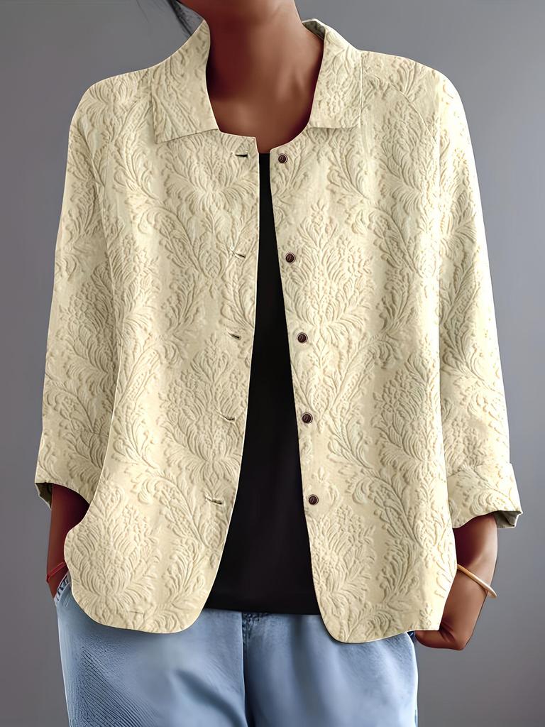 Женская рубашка с длинным рукавом, ретро-принт, 2025 г. - Европейский и американский стиль