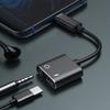 Адаптер-разветвитель 2-в-1 Type C для наушников и зарядки USB C на 3,5 мм для Xiaomi 8 9 Huawei Samsung