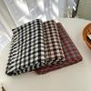 Versatile Women's Houndstooth Scarf: Black & White Korean Style, Cashmere-Like, Thickened, Warm, Two-Way Shawl for Autumn & Winter