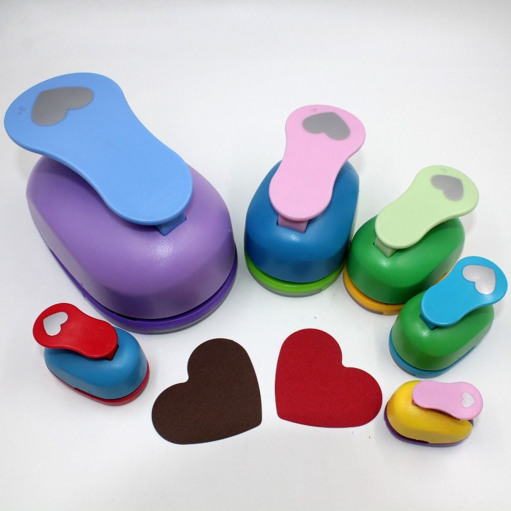 Heart/Star Shaped Hole Embossing Device DIY Scrapbook Paper Cutting Machine Safe Paper Cutter  Gift