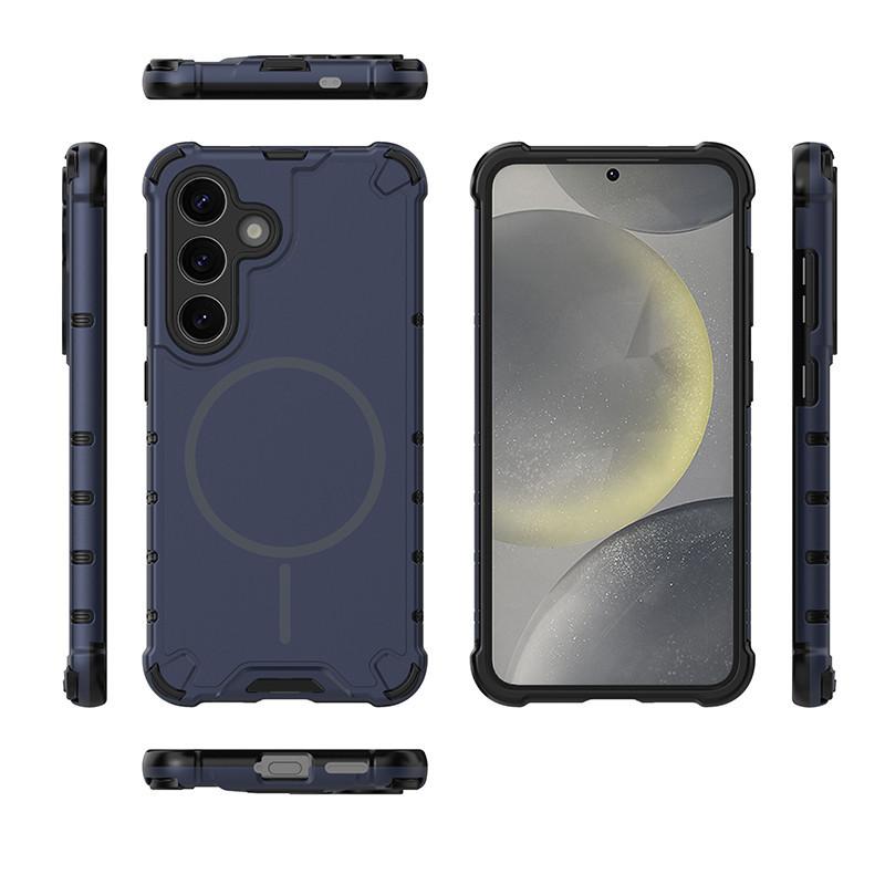 Подходит для Samsung S25 Чехол для телефона Решетчатый Чехол с сенсорным управлением Магнитный Чехол для телефона Galaxy A55 Противоударный Чехол для телефона