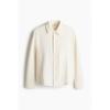 H M Textured sHirt Regular Fit creaM