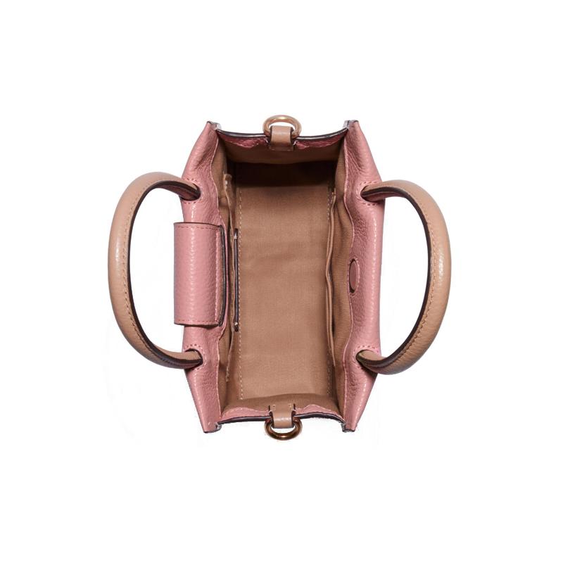 COACH Cally 17 Color Block Magnetic Closure Leather Tote Bag Shopping Bag Piano Score Bag Shoulder Crossbody Handbag Mini Women