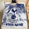 Custom Name Tottenham Flannel Blanket, High Quality Comfortable for All Seasons, Home Decor, Warmth and Comfort