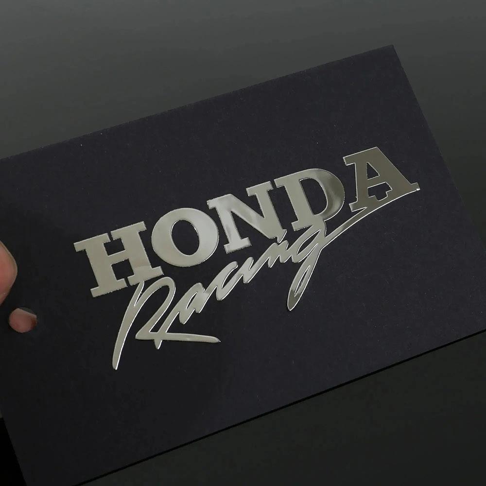 Silver Reflective Car Stickers for HONDA, Suitable for Modifying Motorcycle, Racing Helmet Fuel Tank Exhaust Pipe Decoration.