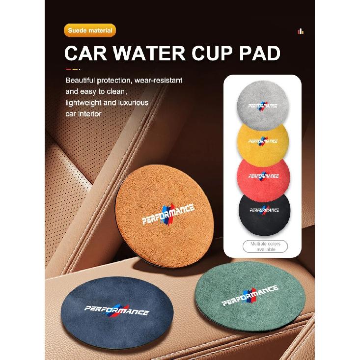 Car Suede Coaster Anti-Slip Water Cup Pad Bottle Holder Mat For BMW 1 3 5 Series X1 X3 X4 X5 X7 G20 G38 F20 F39 F48 E46