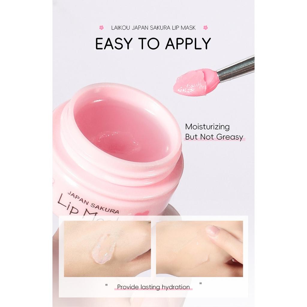 LAIKOU Cherry Blossom Lip Mask 8g Elastic Tender увлажняющая увлажняющая маска для губ