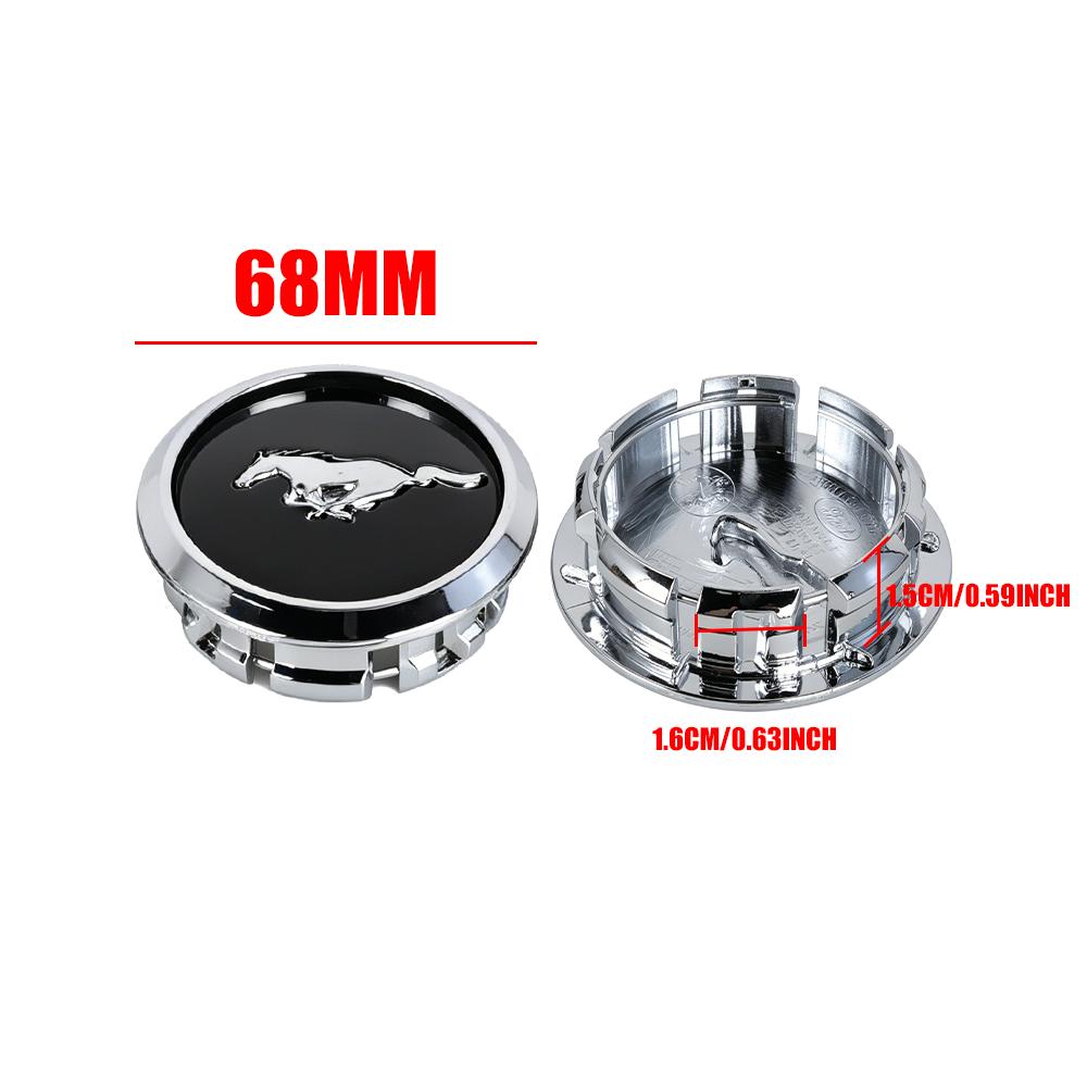 4Pcs 68mm Car Wheel Center Hub Caps Badge Auto Tire Hubcap Accessories For Ford Mustang Focus Fiesta Mondeo Kuga Ranger Shelby