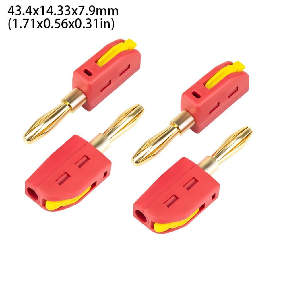 Gold Plated Contacts 4mm Banana Connector No Solder Banana Plug  Electronic Classroom Experiments