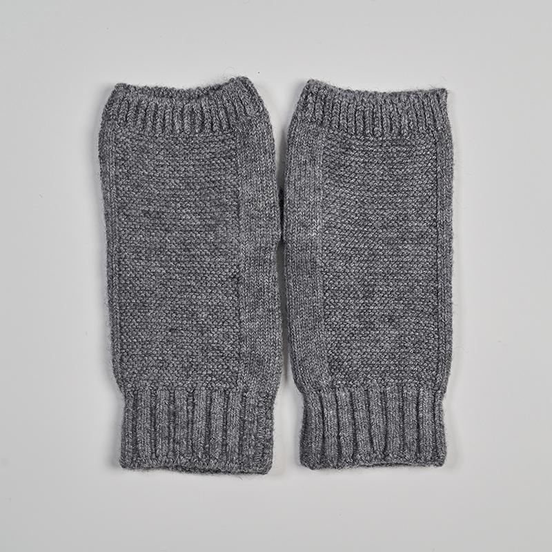Женские зимние шерстяные вязаные митенки из кашемира, короткие, с половиной пальца, согревающие запястья, эластичные, для защиты рук, варежки для девочек