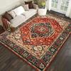 Persian Bedroom Red Carpet American Ethnic Retro Carpets Large Area Living Room Decoration Rugs Cloakroom Lounge Mat Washable