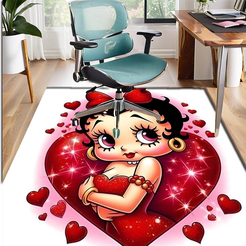 Betty Boop Pattern Rug, Indoor/Outdoor Mat, for Picnic, Gameroom, Bedroom, Office, Living Room, Home Decor Carpet, Birthday Gift
