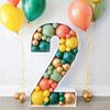 Numbers 0-9 3D Balloon Frame Three-dimensional Digital Marquee Balloon Frame  Graduation Party