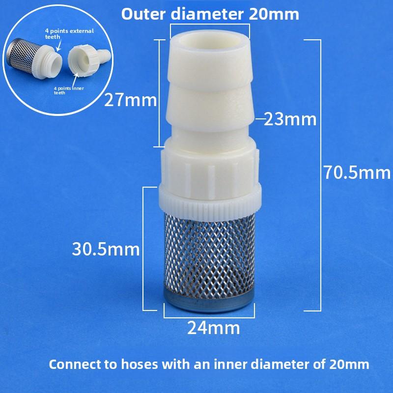 Крышка сетчатого фильтра из нержавеющей стали, соединитель шланга, сетка для забора воды, фильтр отложений и примесей, фитинг шланга для аквариумного водяного насоса