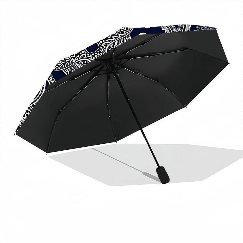1pc Day of the Dead, Sugar Skull Automatic Open/Close Umbrella Compact Folding Umbrella, All-Season Portable Umbrella for Women/Men340