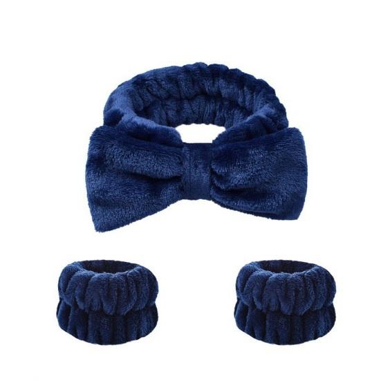 1 Set Face Wash Hair Band Soft Comfortable Spa Bowknot Headband And Wristbands Set Grooming Accessories