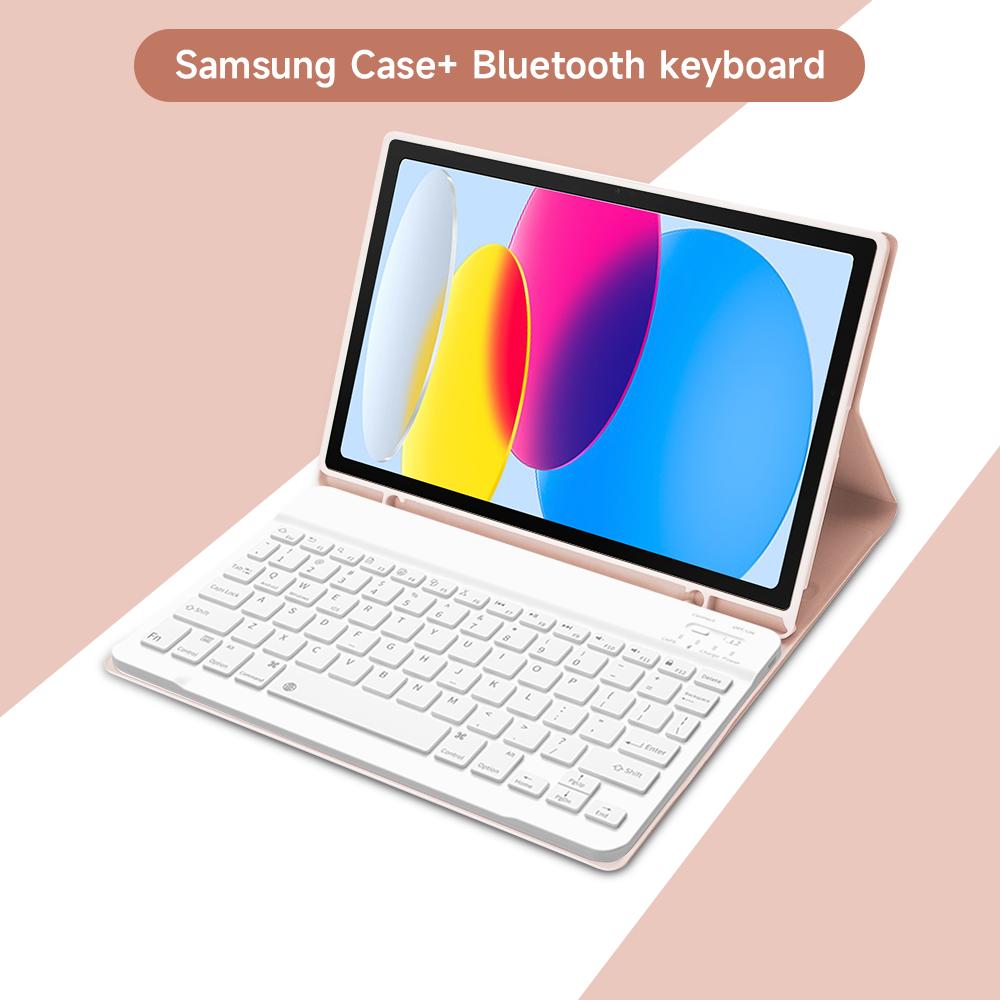 Keyboard Leather Case for Samsung Galaxy Tab A8 10.5 S6 Lite Tablet Cover for Samsung Tab 10.4 S7 S8 11 S7 Plus S7 S8 Wireless Bluetooth Keyboard