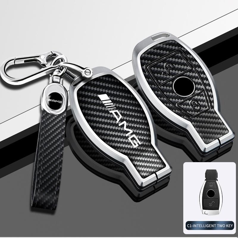 AABCV1 Car Key Case Cover Accessories For Mercedes Benz A C E S G Class GLC CLE CLA GLB GLS W177 W205 X167 AMG W223 W206 C260 C300 S400