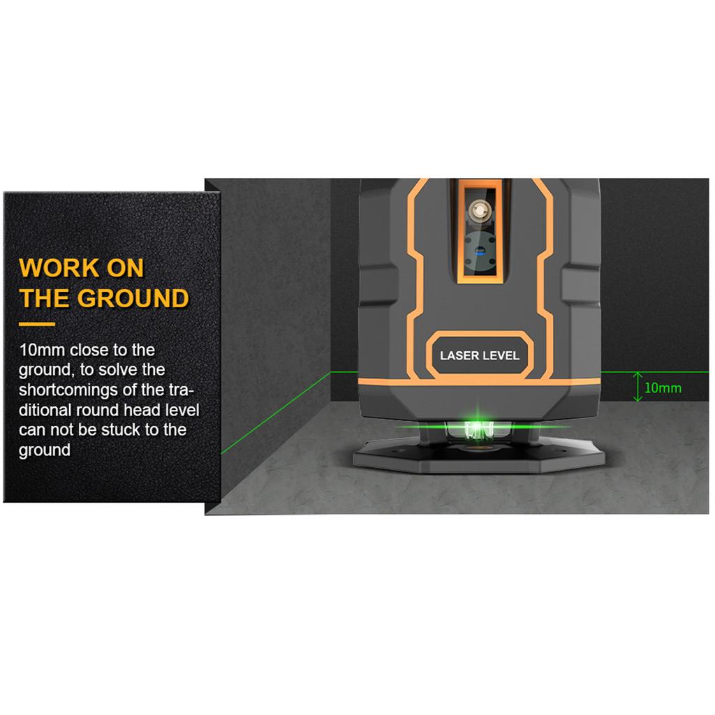 Лазерный уровень с перекрестной линией и кронштейном, 30 м/98 футов, самовыравнивающийся, 360 градусов, горизонтальный, 120 градусов