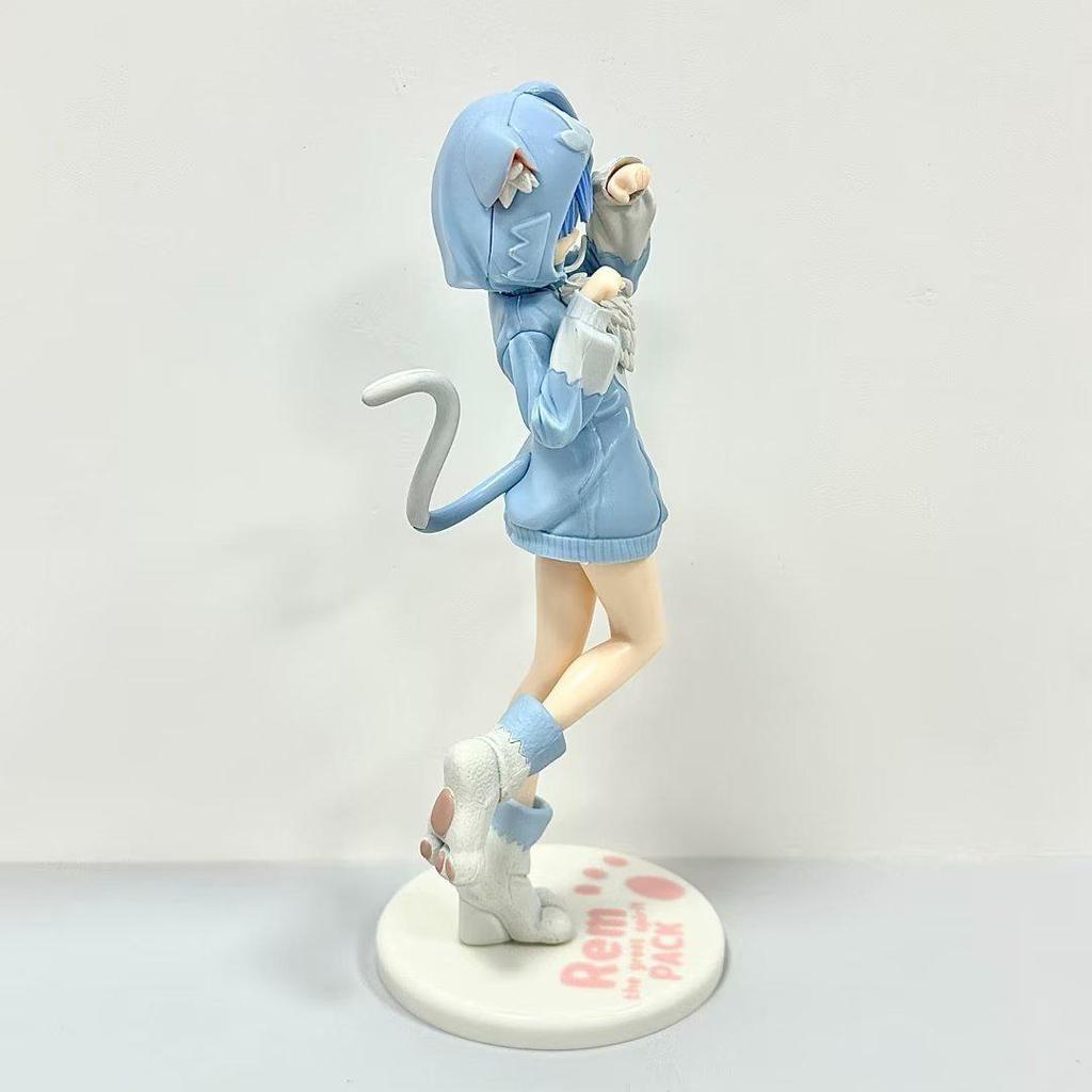 Re:ZERO Starting Life In Another World Ram/Rem Anime Girl Figure Fluffy Pack Ram/Rem Action Figure Adult Model Doll Toys