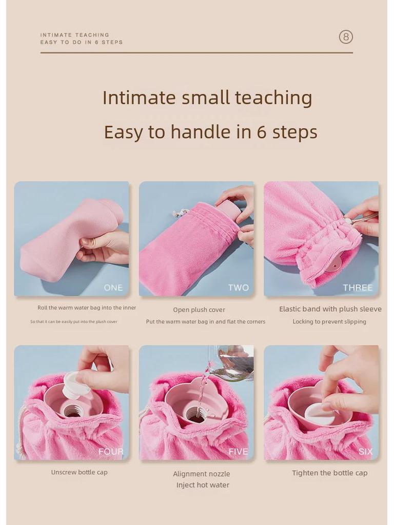 Silicone Hot Water Bottle 1L - Large, Dual Use for Heating and Cooling