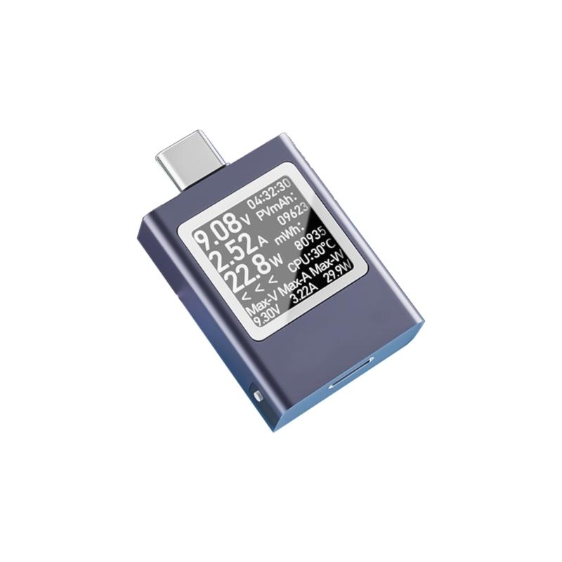 Тестер напряжения и тока Type C USB C измеритель мощности с экраном, вращающимся на 360 градусов, улучшает пользовательский опыт