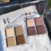 Four-color Eyeshadow Tray Earth Matte Pearl Glitter Non-remover Lasting Waterproof Highlight Brightening All-in-one Contouring Tray Student Makeup