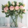Искусственное растение, винтажный многоразовый легкий, практичный, имитация 2 головок, ретро пион, искусственный цветок, декор для гостиной