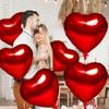 1-4 шт. 32-дюймовый красный воздушный шар в форме сердца из фольги, набор для украшения комнаты, реквизит для вечеринки, воздушные шары-сердца, красные воздушные шары-сердца на День святого Валентина