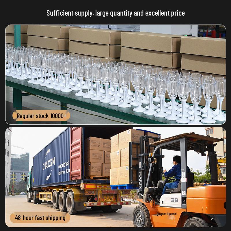 Светодиодный бокал для шампанского из пищевого пластика - Оригинальная атмосфера, свадебный банкет, винный бокал