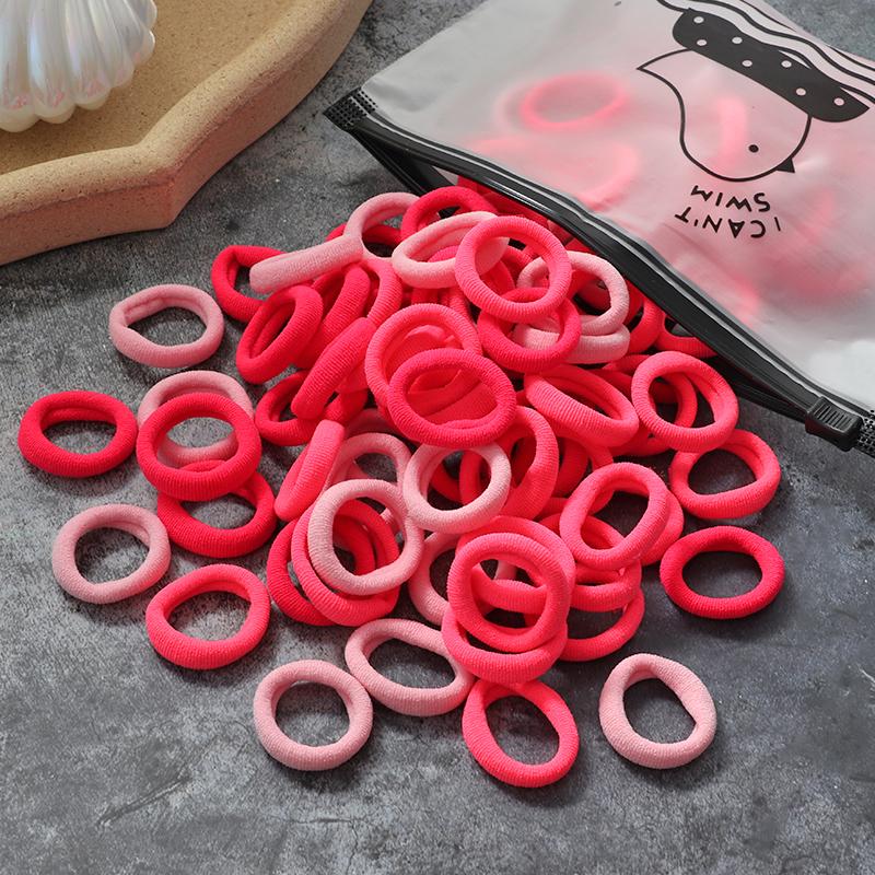 100 шт./компл., эластичные резинки для волос, повязка на голову, резинка для девочек, нейлоновые аксессуары для волос, головные уборы