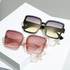Vintage Big Frame Square Sunglasses Fashion High Quality Women Men Luxury Brand Sun Glasses Retro Gradient Lady Shades UV400