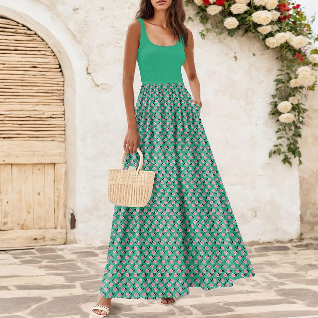 Women's Flowing Dresses Women's Summer Dresses Casual Long Dresses Cute Floral Long Dresses
