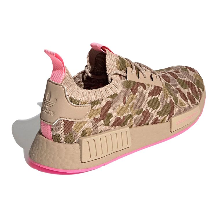 adidas Кроссовки унисекс NMD_R1 Primeknit Camo Hyper Pop Коричневые бледно-телесные G57940