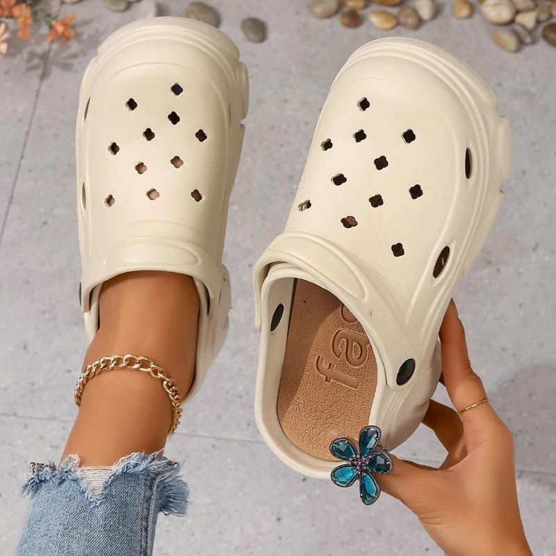 Модные сандалии на платформе с выемками, уличные туфли на толстой подошве для женщин, летние женские сандалии на платформе, повседневные пляжные тапочки