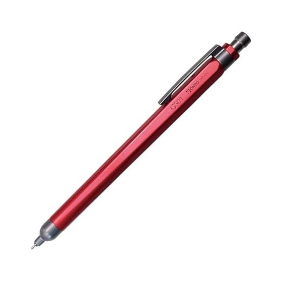 Автоматическая гелевая шариковая ручка GS01 Красная, Быстросохнущие гелевые чернила, Стержень стандартный G2, Полностью металлический корпус, 0,5 мм, Сделано в Японии PG-105NP Черный