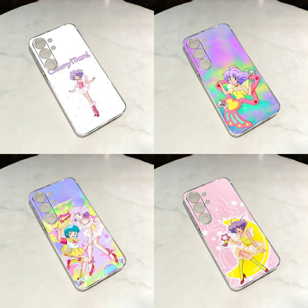 Magical Angel Creamy M-Mami Transparent Shockproof phone Case For Samsung S25,24,21,22,23,30,20,Ultra,Plus,Fe,Lite