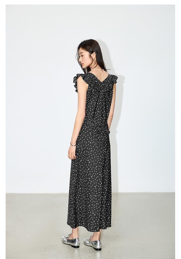 LILY Retro Floral Sleeveless Dress for Women