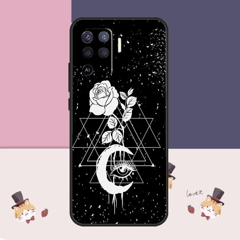 Оккультная Колдовская Луна Готическая Колдовская Чехол Для OPPO A78 A98 A58 A18 A96 A76 A16 A17 A77 A15 A5 A9 A74 A94 A52 A72 A53S A54S A57S