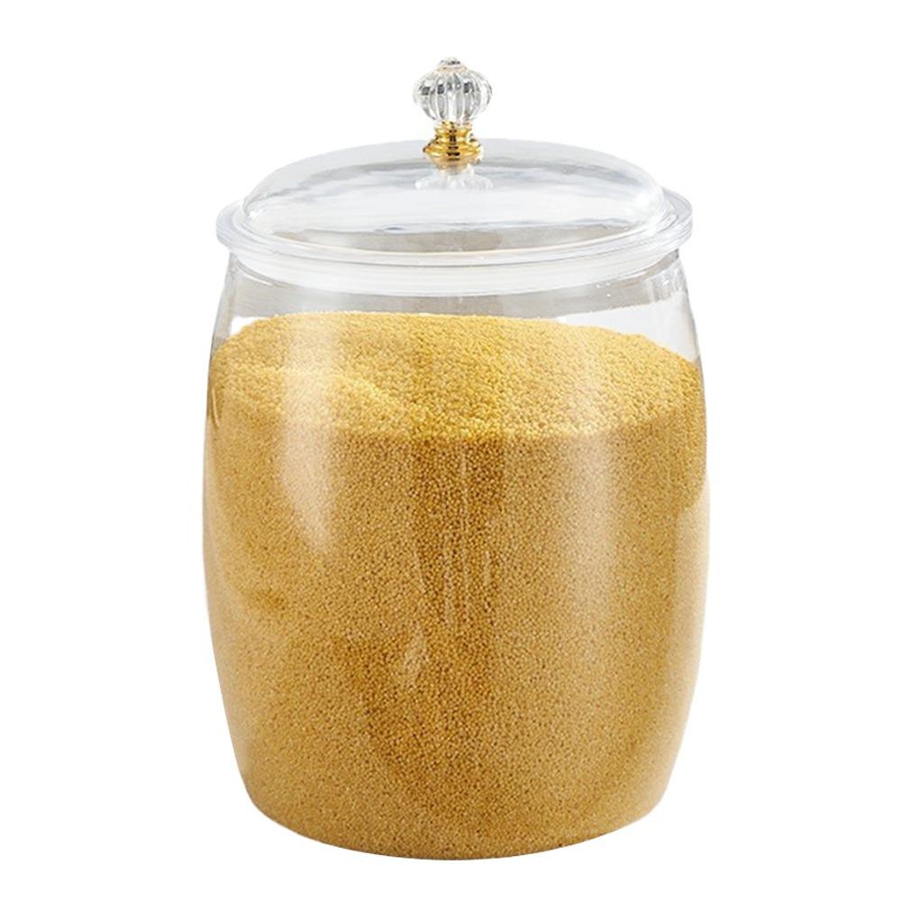 Moisture-Proof Canister Jar Wide Mouth Rice Storage Bucket Durable Sealed Can Kitchen