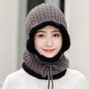 Женская шапка Зимняя теплая шапка для активного отдыха на велосипеде ветрозащитная для холодной погоды вязаная шапка-бини с защитой шеи с флисовой подкладкой мужская шапка