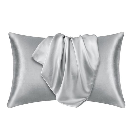 2 Pcs Satin Pillow Case Smooth Faux Silk Solid Color Satin Prevents Frizz Breakage Bedroom Living Room Sofa Pillowcase Pillow Cover