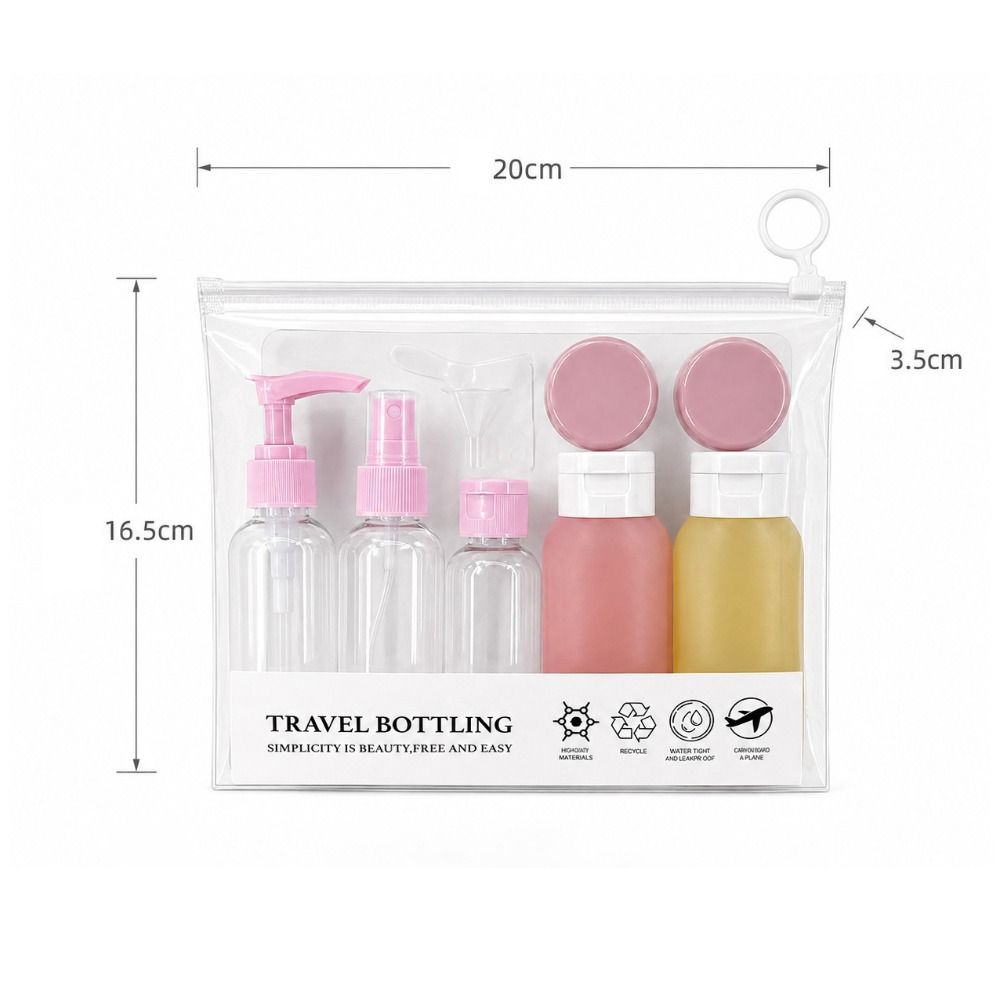 Portable Travel Bottles Set Convenient Pump Spray Jars Premium Cosmetic Containers Body Wash