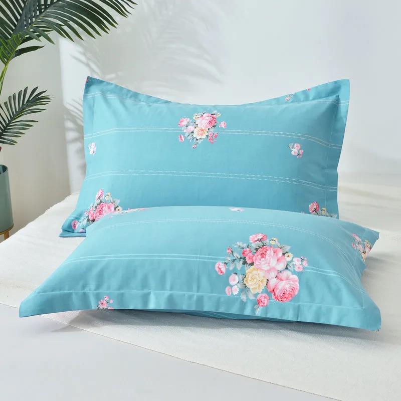 Pure Cotton Pillow Cover A Pair of Thick Cotton Printed Large Pillow Cover Adult Pillow Set