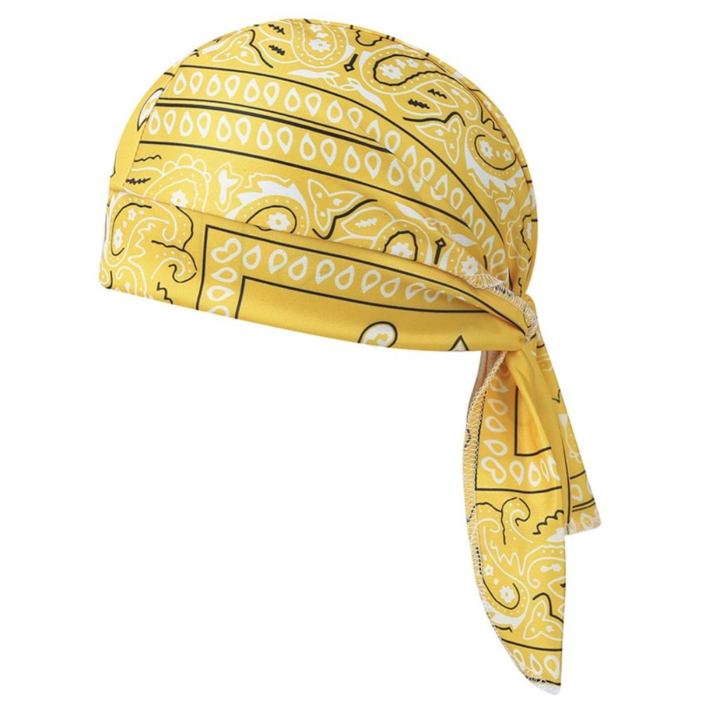 Cashew Print Cycling Headscarf Breathable Men's Pirate Hat Paisley Printed Headscarf  For Men Women