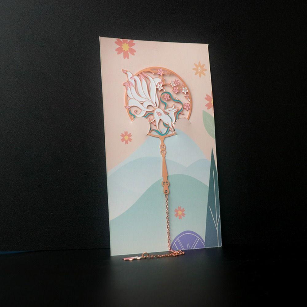 Book Clips Chinese Style Metal Bookmark Book Page Marker Tassel Pendant Bookmark Reading Bookmark